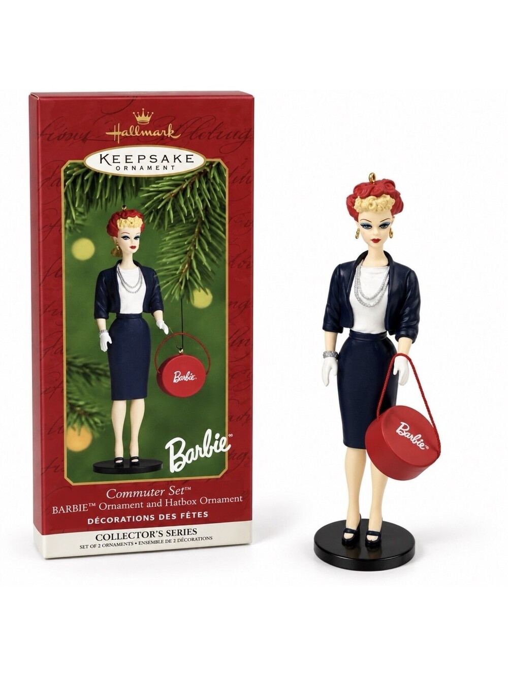 Hallmark Keepsake Barbie Commuter Set 2000 Exclusive Christmas Ornament New